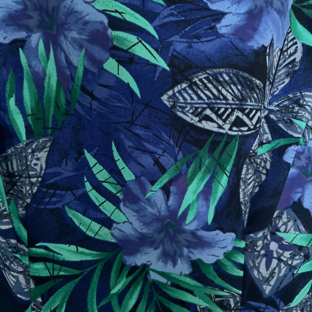Gorgeous floral sleeveless shift blues and greens AGB size 12 - Picture 5 of 6